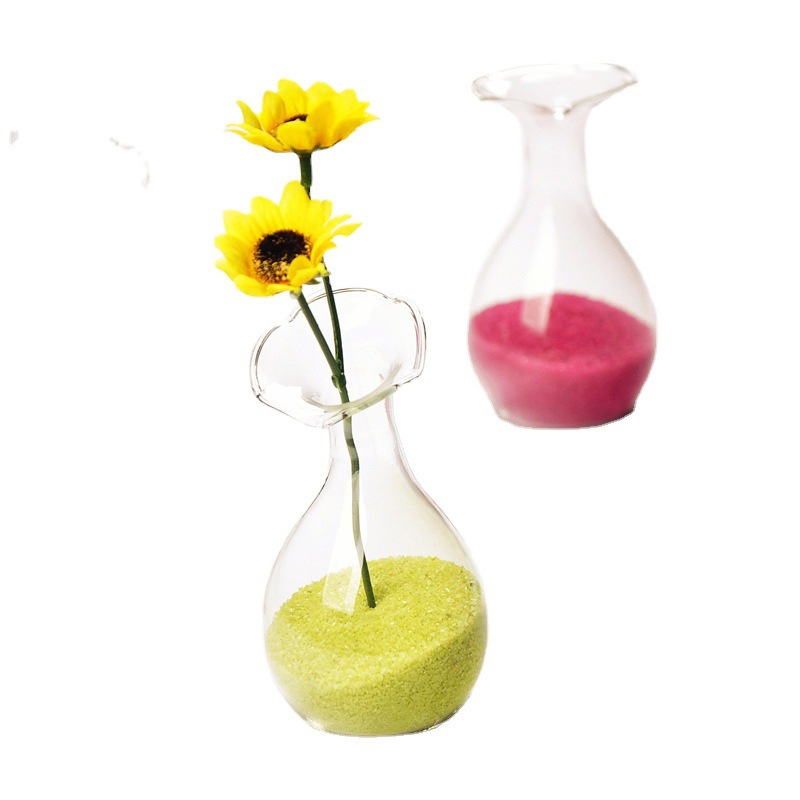 Mxmade estilo Europeo Creativo pastoral Boca de La Flor florero de cristal transparente flor hidropónico Dispositivo de moda hogar aromaterapia botella Decoración