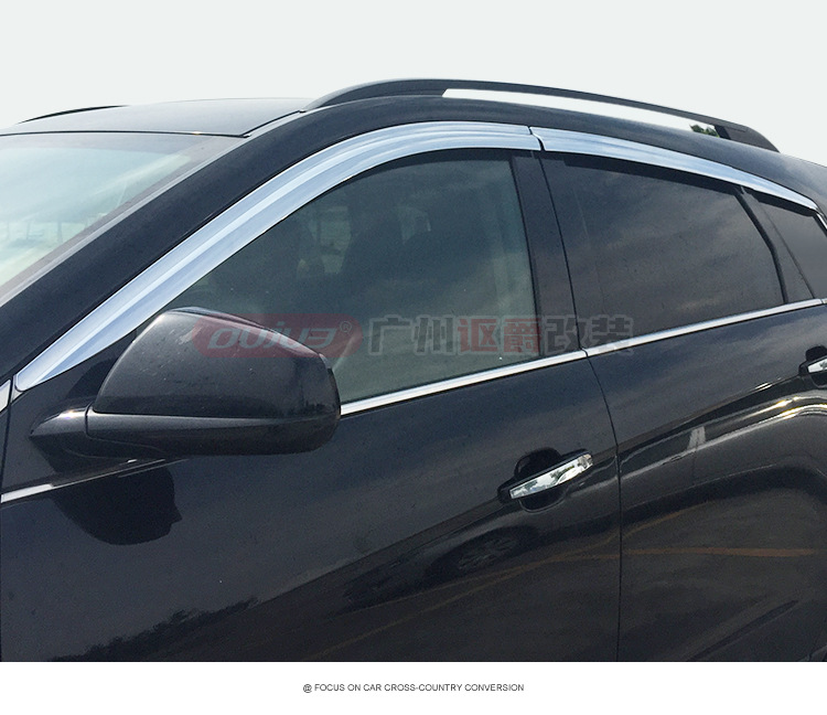 Cadillac SRX Stainless Steel Window Visor, Chrome Trim