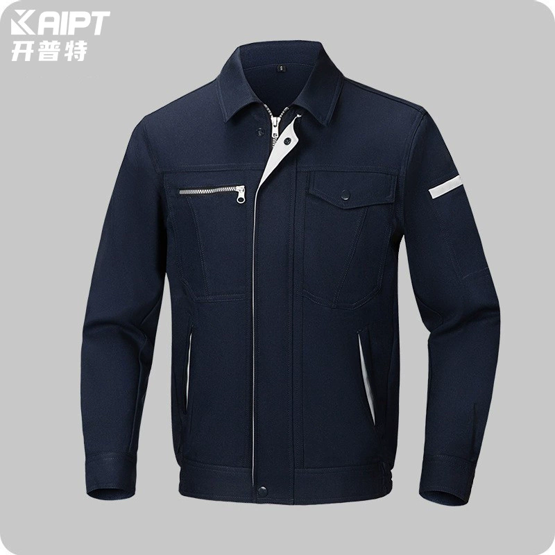 Трансграничная рабочая одежда, пальто с принтом, Мужская подходящая по цвету молния, куртка рабочего мастерской с длинными рукавами, Антистатическая Рабочая защитная одежда, Топ