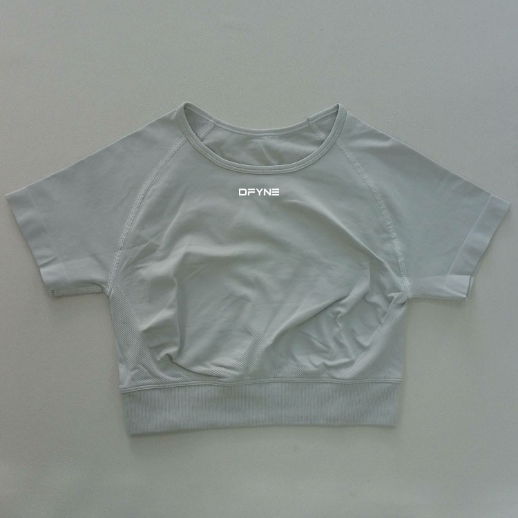 DFYNE Quick Drying Yoga Top For Sports Fitness Slimming Short-Sleeved Moisture Wicking Top_desvips.com