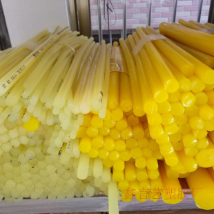 Imported yellow PU excellent force rubber rod rubber beef rod 90 degree polyurethane rod yellow hose imported solid rubber rod