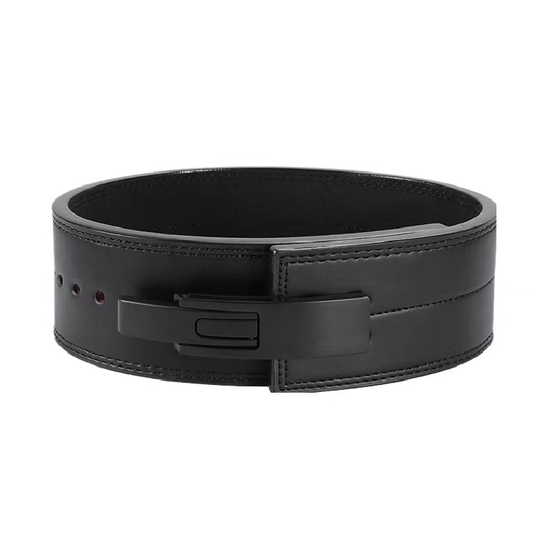 Cinturón de fitness Sentadilla de peso duro de piel de vaca cinturón de hombre pesado con hebilla de palanca cinturón de fitness de piel de vaca SBDYELANG