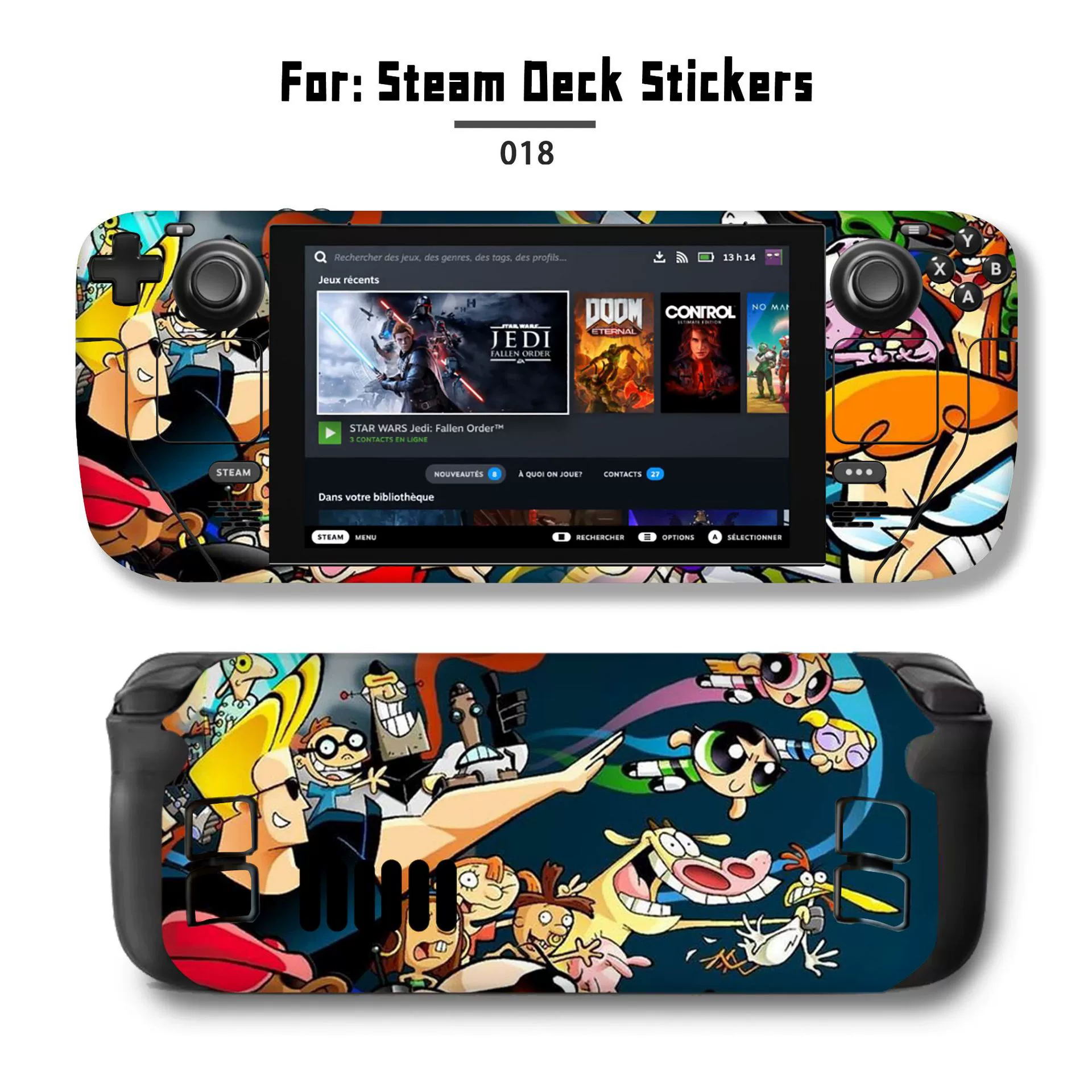 Подходит для наклейки Steam Deck, наклейка на Steam Deck Patch, Steam Panda, вручную, персональный пиксель