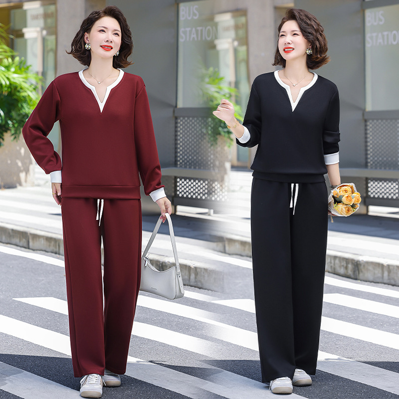 中老年人女装50岁60休闲套装2025新款妈妈秋装春秋季运动服两件套|undefined