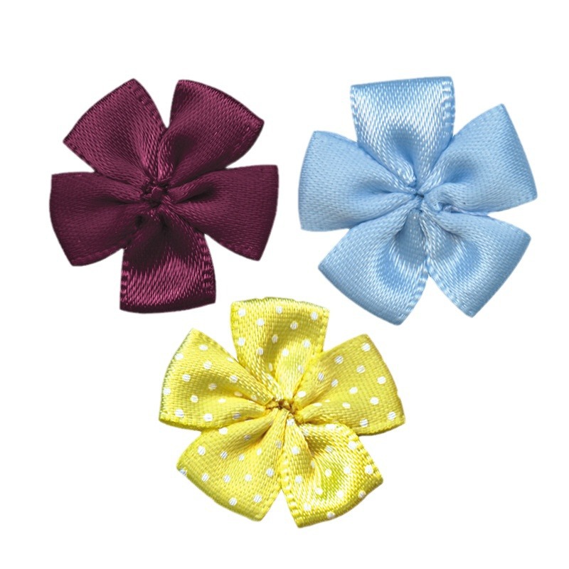 Yao Ming cinta tejida a mano 2,2 cm cinta flor ropa horquilla decoración pequeña flor lazo pelo arco pequeña flor