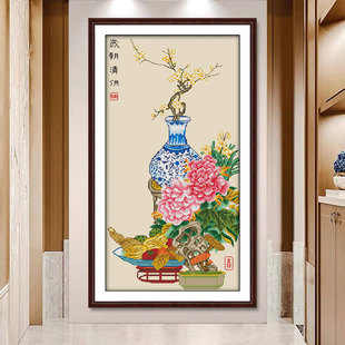 Mona Lisa Cross-stitch New Age Chaoqing for Living Room Bedroom Small Flowers Chinese Style Line Embroidery Handmade Self-embroidery