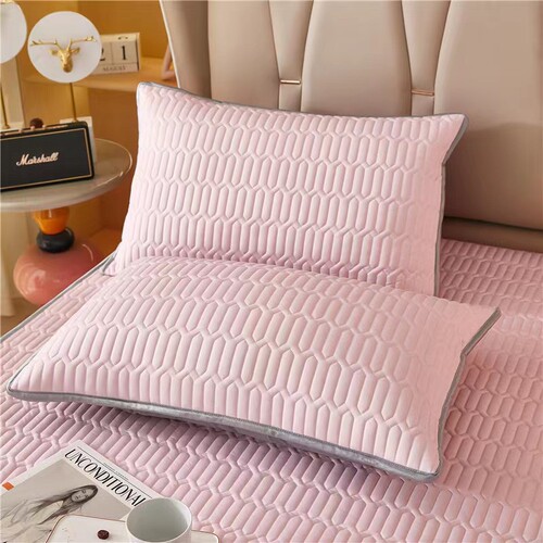 Cool silk latex mat solid color pillowcase single bed student dormitory double bed pillowcase wholesale one piece drop shipping