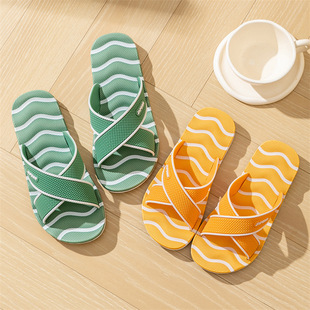 Cross Slippers for Women, Non-Slip Eva Large Size, Soft Bottom, Massage Bathing Sandals, Outer Wear Slippers, Men's Summer, Wholesale Consignment
