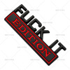 Car metal leaf board car logo fuck it edition modified body sticker badge signboard