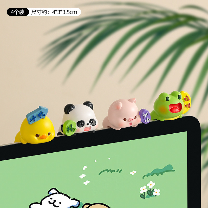 クリエイティブ漫画小動物ワークステーション減圧コンピュータデスクトップ装飾ナビゲーター画面樹脂装飾品|undefined