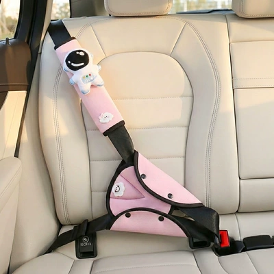 Car Seatbelt Belly Protector, Cross-Border – Seat belt shoulder pad - adjuster-astronaut-shoulder-pads-pink