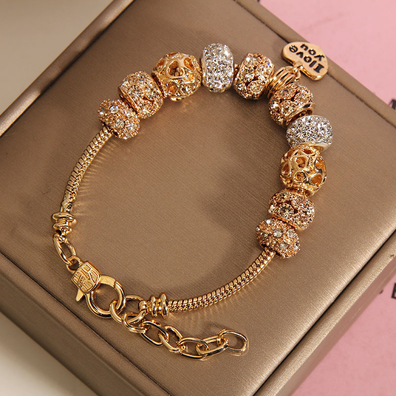 Pulsera de abalorios con corazón para mujer - joya de moda_voghion.com