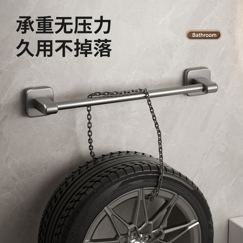 Towel rack bathroom punch-free wall-mounted storage rack bathroom towel single pole toilet toilet storage rack