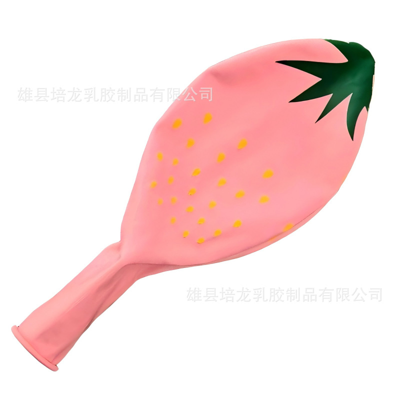 36인치 35g 완벽한 라운드, 살색 핑크, 딸기, 리본 포함, 10개