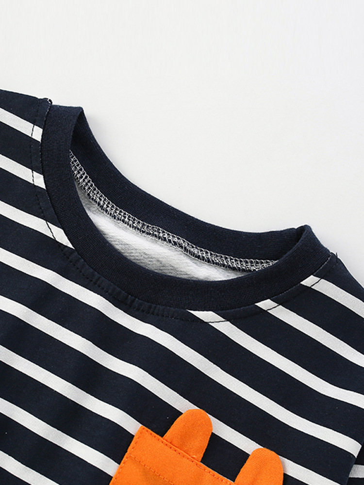 Malwee niños a rayas camiseta otoño nuevo europeo y americano de los niños casual de manga larga de fondo superior