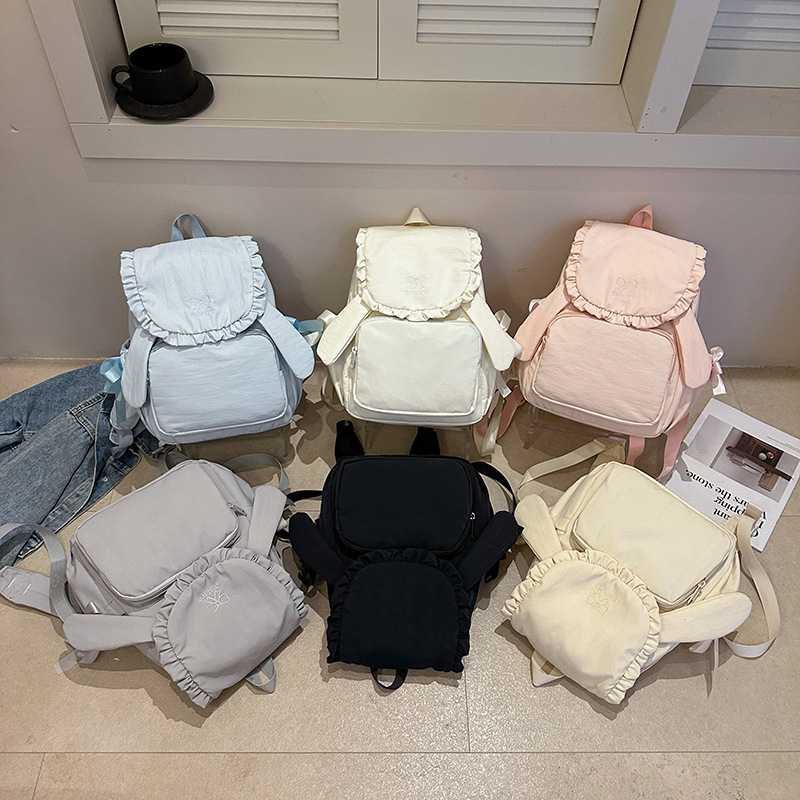 Fashionable Color-Blocking Lightweight Flip-Top Student Backpack, Large Capacity Versatile Casual Travel Backpack, Multifunctional Women's Backpack Fashionable Color-Blocking Lightweight Flip-Top Student Backpack, Large Capacity Versatile Casual Travel Backpack, Multifunctional Women's Backpack