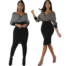 337欧美外贸女装连衣裙长袖裙子小香风新款高级感辣妹包臀裙时尚