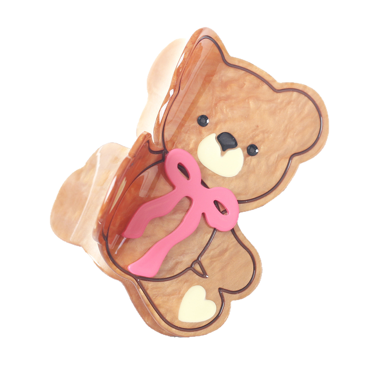 Nueva imitación de pinzas de cabello acéticas de oso adorable arco agarrar pinzas de cola de caballo alta mujer amor nuevo adorno de cabello de alta calidad