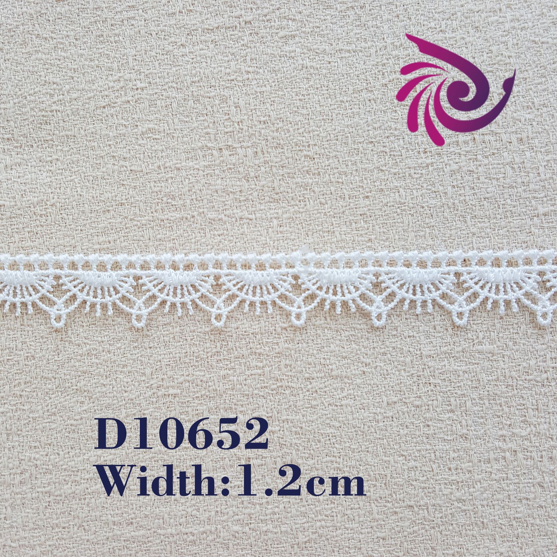 1.2cm涤光水溶花边 全涤绣花辅料 lo裙连衣裙裙摆配饰花边