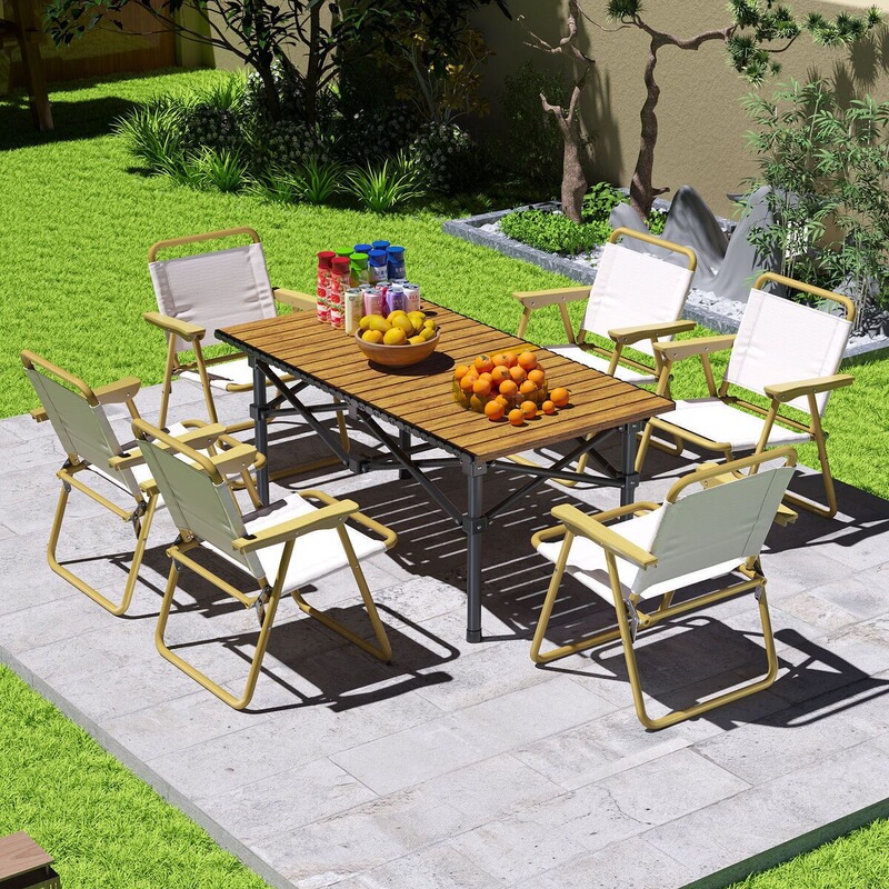 Outdoor folding table and chair set, folds in one second, easy to store, suitable for leisure, fishing, picnics, night markets, and stall setting, comes with a storage bag Outdoor folding table and chair set, folds in one second, easy to store, suitable for leisure, fishing, picnics, night markets, and stall setting, comes with a storage bag