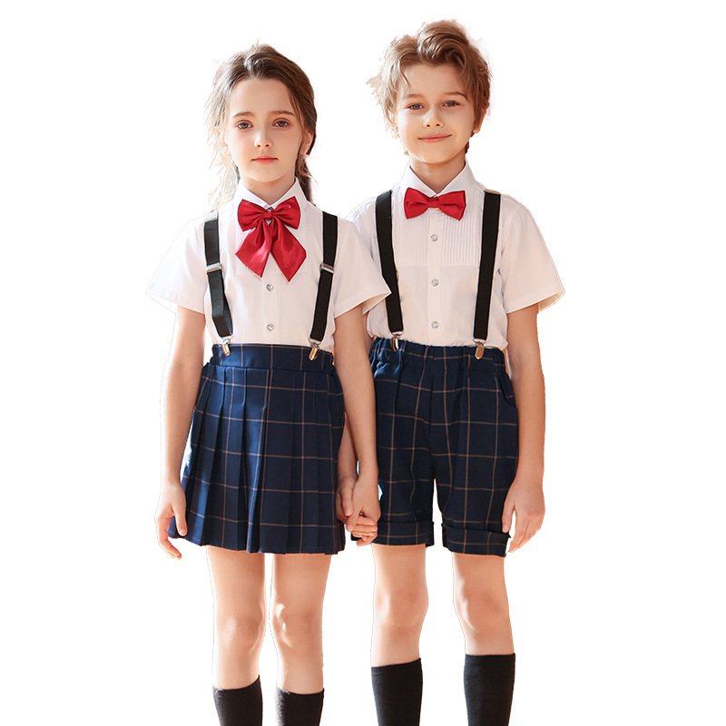 Traje de actuación para niños Traje de correa para niños y niñas Traje de actuación de anfitrión de escuela primaria Traje de jardín de infantes Vestido de coro