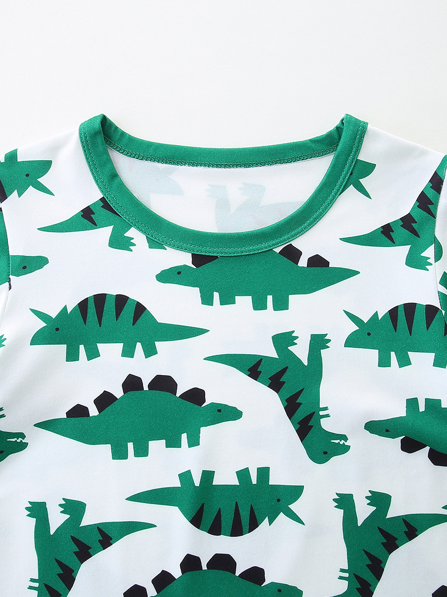 AostaBetty estilo europeo y americano cuello redondo casual traje para niños verano nuevo traje de dos piezas de servicio a domicilio de manga corta para niños