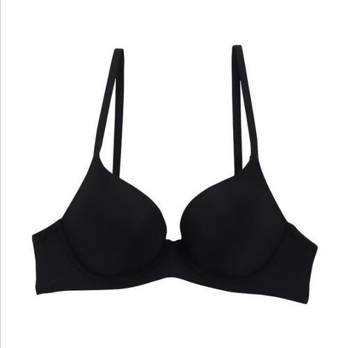 Seamless glossy bra for large breasts, small and large size push-up bra for women, solid color, simple adjustable bra