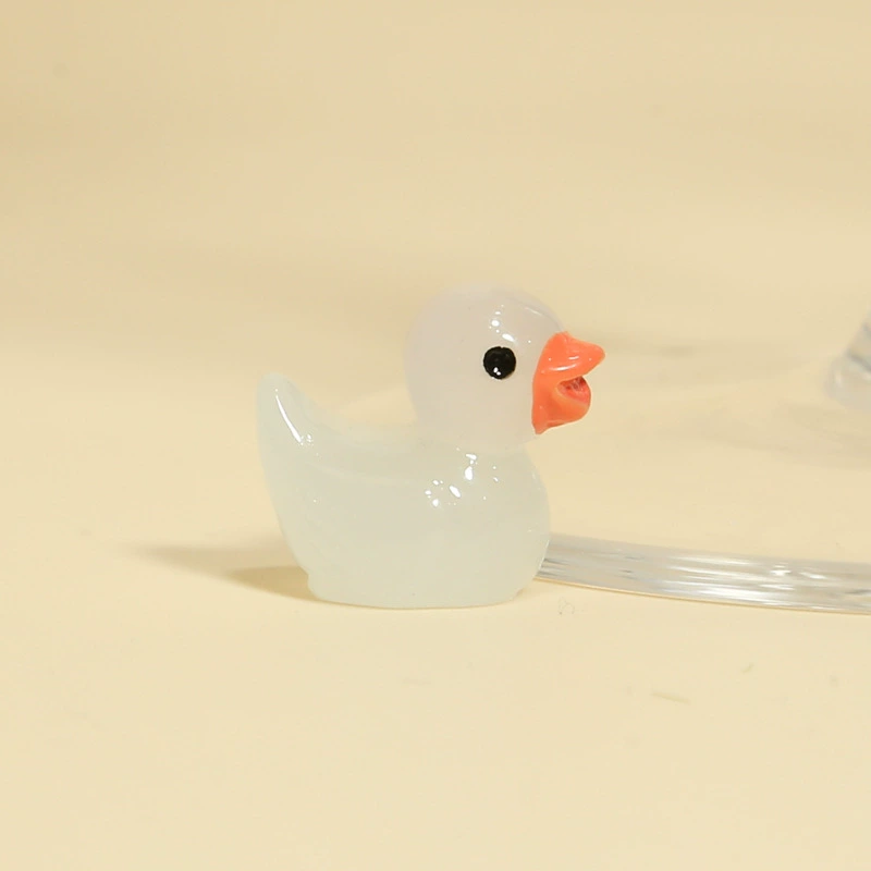 Miniature duck accessory, handmade minifigure prop for micro landscapes, solid & glow colors