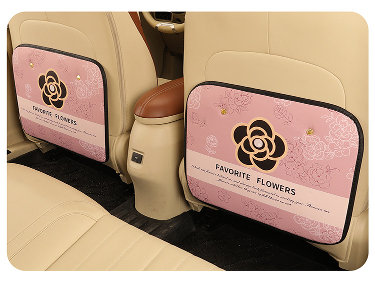 Pearl Camellia General Motors Anti-kick Pad Universal Rear Seat Back Anti-dirty Pad Car Seat Protection Pad