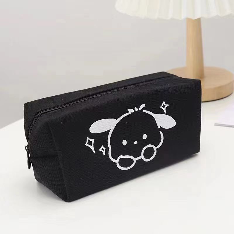 Bolsa de lápices de perro Pinta Bolsa de lápices de oso de fresa linda Red de Internet Bolsa de papelería de escuela primaria de gran capacidad Bolsa de almacenamiento