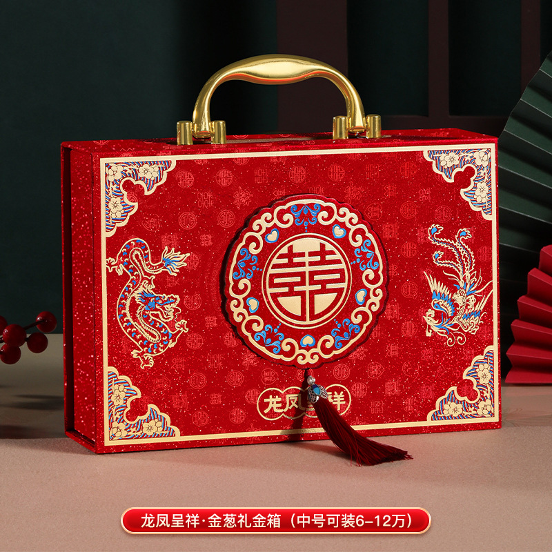 Caja de dinero de regalo Caja de oro de regalo de compromiso del hombre Caja de oro de 100.000 citas Caja de regalo Caja de oro de regalo Regalo de flocado Caja de regalo en efectivo