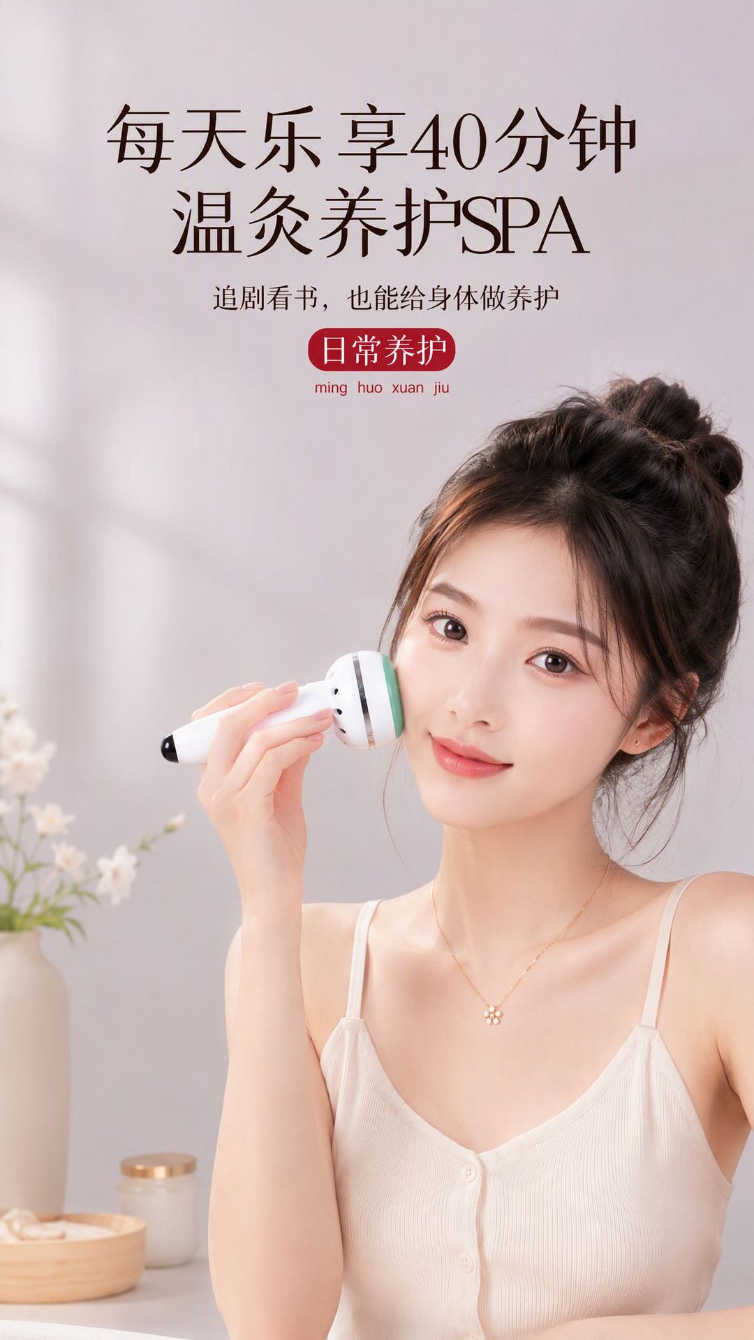 Peach Blossom Facial Moxibustion Device Jade Face Massage Tool with 40 Moxa Sticks for Home and Spa Use quality and texture