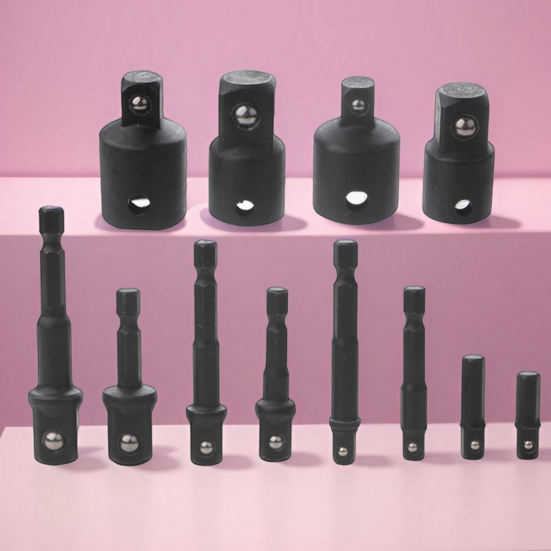 3+4组合8+4套筒转换接头汽配接杆变径套筒气动转换头电钻接柱套装
