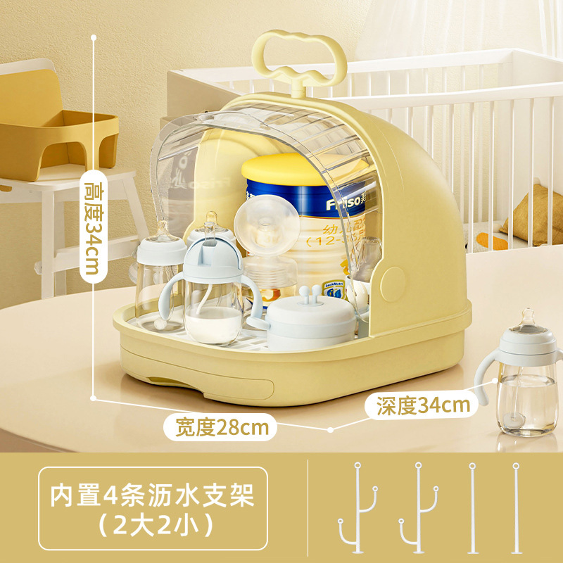 Estante de empuje manual de Yaya Estante de almacenamiento de piso Productos para bebés Carrito de bocadillos de gran capacidad móvil transparente multicapa