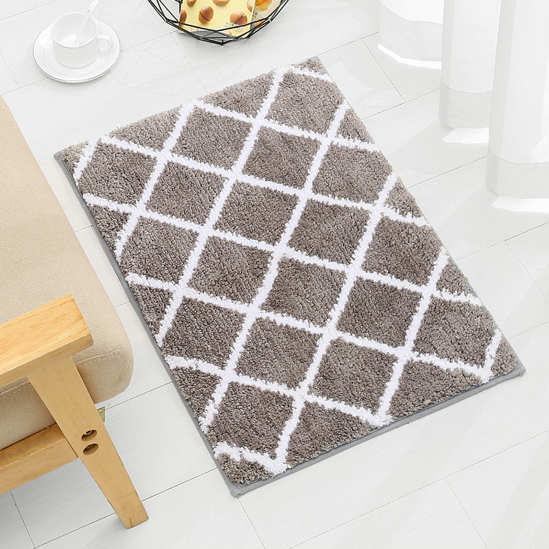 Tappetino in fibra ultrafine premium, zerbino assorbente per il bagno domestico, tappeto a forma di lanterna a forma di diamante_voghion.com