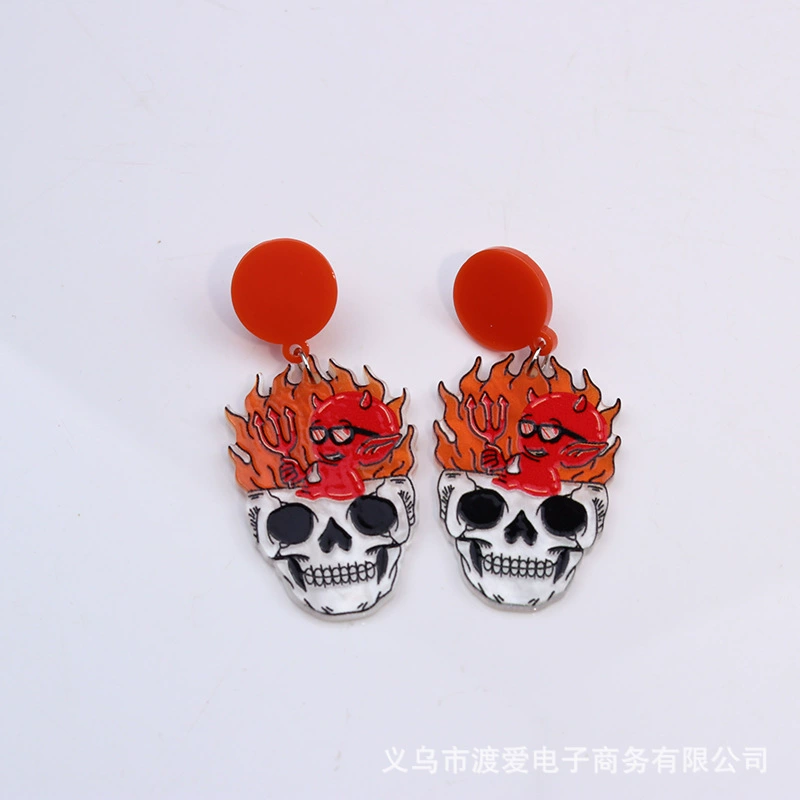 (Cross-border trading), acrylic earrings solar-powered, halloween