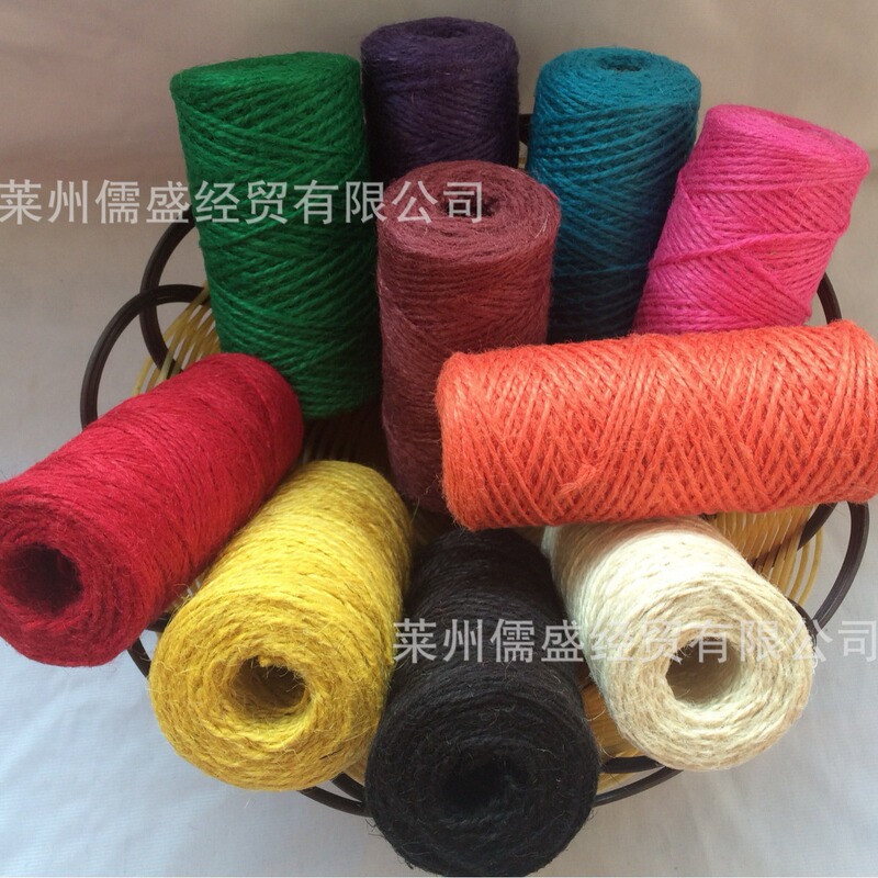 2 strands of colored hemp rope rope binding rope student creative handmade diy decorative rope woven twine color 100m