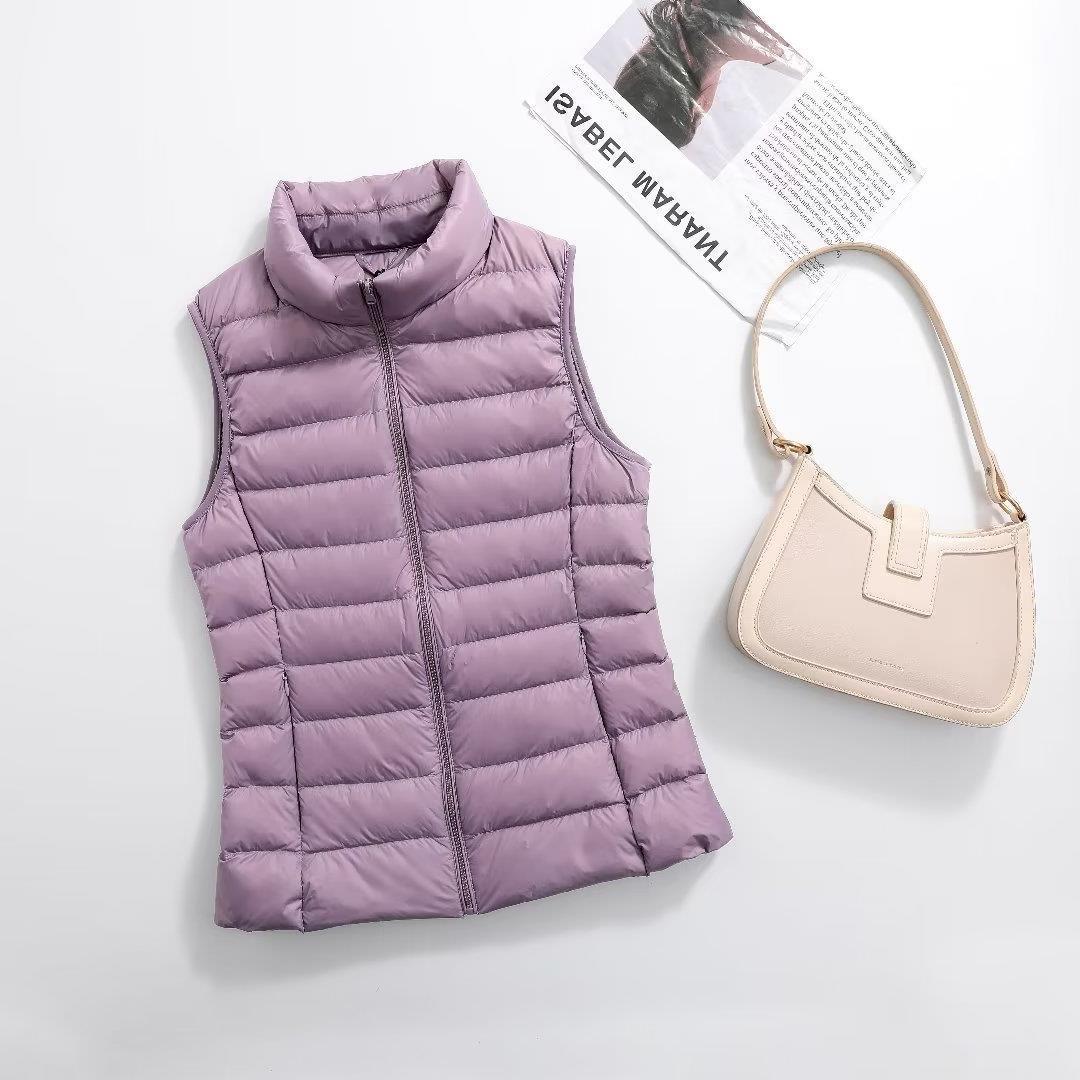 2019 Otoño e Invierno nuevos productos genuinos ultrafinos de las mujeres abajo chaqueta chaleco Chaleco de las mujeres image 14