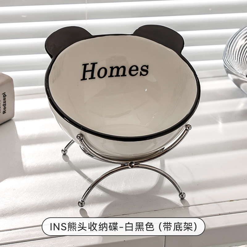 곰 머리 저장 디스크-흰색과 검정색 [섀시 포함]