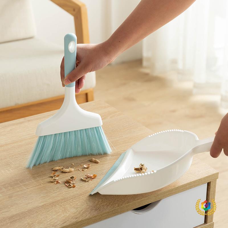 ☽ Household Window Crevice Cleaning Brush, Desktop Mini Broom Set, Trash Shovel, Desk Cleaning Broom and Dustpan Combo