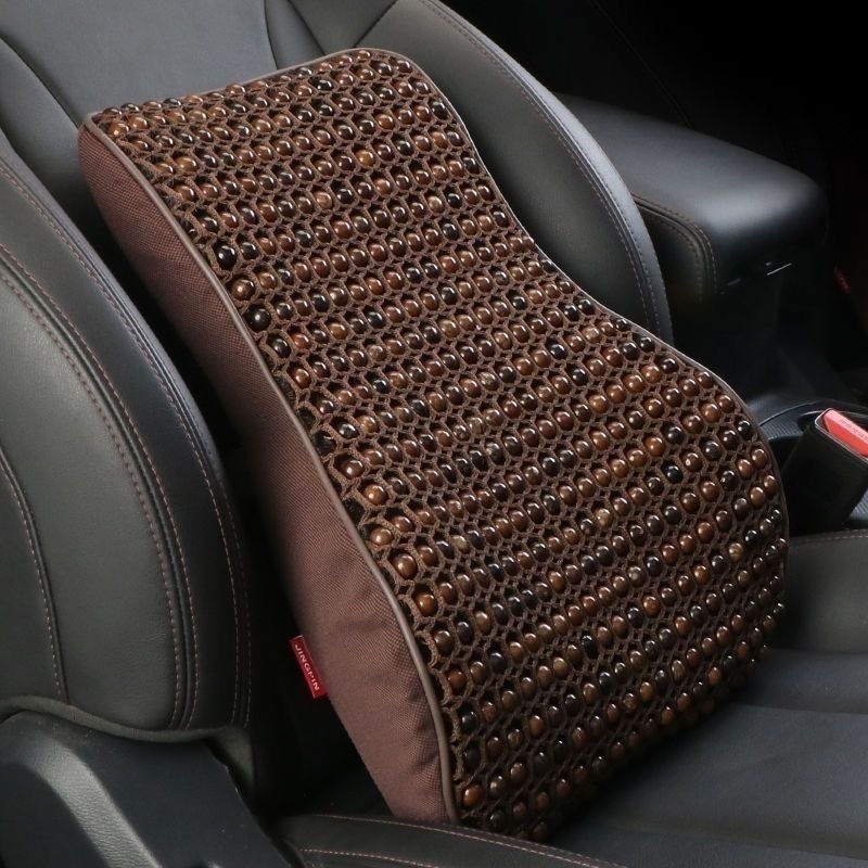 Natural Bodhi Seed Lumbar Support Summer Car Breathable Backrest Bead Pillow Memory Foam Massage Headrest Driver Lumbar Cushion