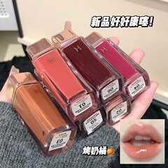 HERORANGE ~ 绯色浮想鏡光唇釉薬透明鏡面防水カップブツブツ唇水光唇彩