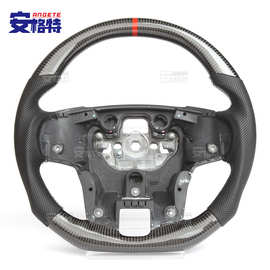 适用于福特撼路者Ranger PX2 PX3碳纤维打孔皮汽车方向盘改装升级