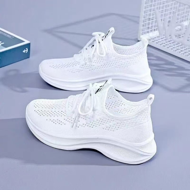 Sports Shoes for Women 2026 New Summer Mesh Shoes Breathable Mesh Casual Sports White Shoes Versatile Single Shoes Running Shoes