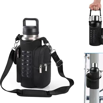 Magnetic Insulated Water Bottle Bag, Diving Material Ice Cup Cover, Outdoor Crossbody Tote Bag, Magnet Fitness Sports Water Cup Bag