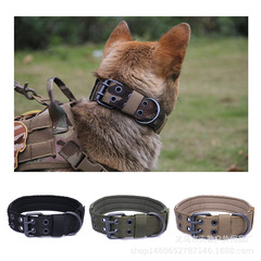 ペットの首輪新型アウトドア戦術ナイロン犬猫首輪トレーニングアクセサリー犬牽引縄エリザベスリング