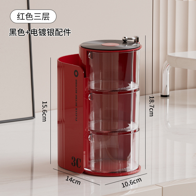 La Caja de almacenamiento de polvo gira a prueba de polvo, la Mesa de belleza, los huevos, el colchón de aire, la cómoda, el cepillo de maquillaje de lápiz labial de varias capas y el estante de objetos.