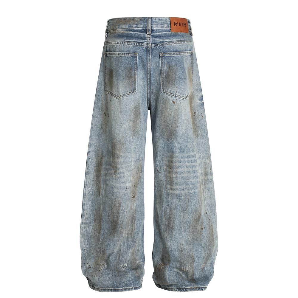 Muške traperice punk stil poderane širokog kroja_voghion.com