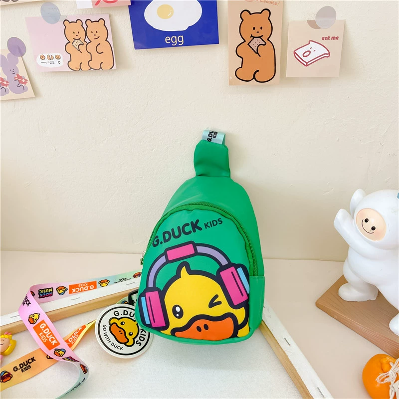 B.Duck, детская сумка, модная мультяшная плечовая сумка, держатель карт, грудная сумка для детского сада, рюкзак, школьная сумка