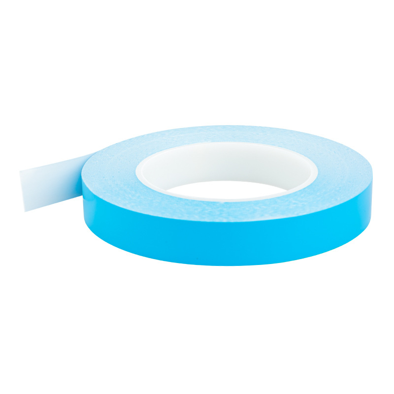 导热双面胶厂家直销led灯强粘蓝膜导热双面胶带高温绝缘0.1MM